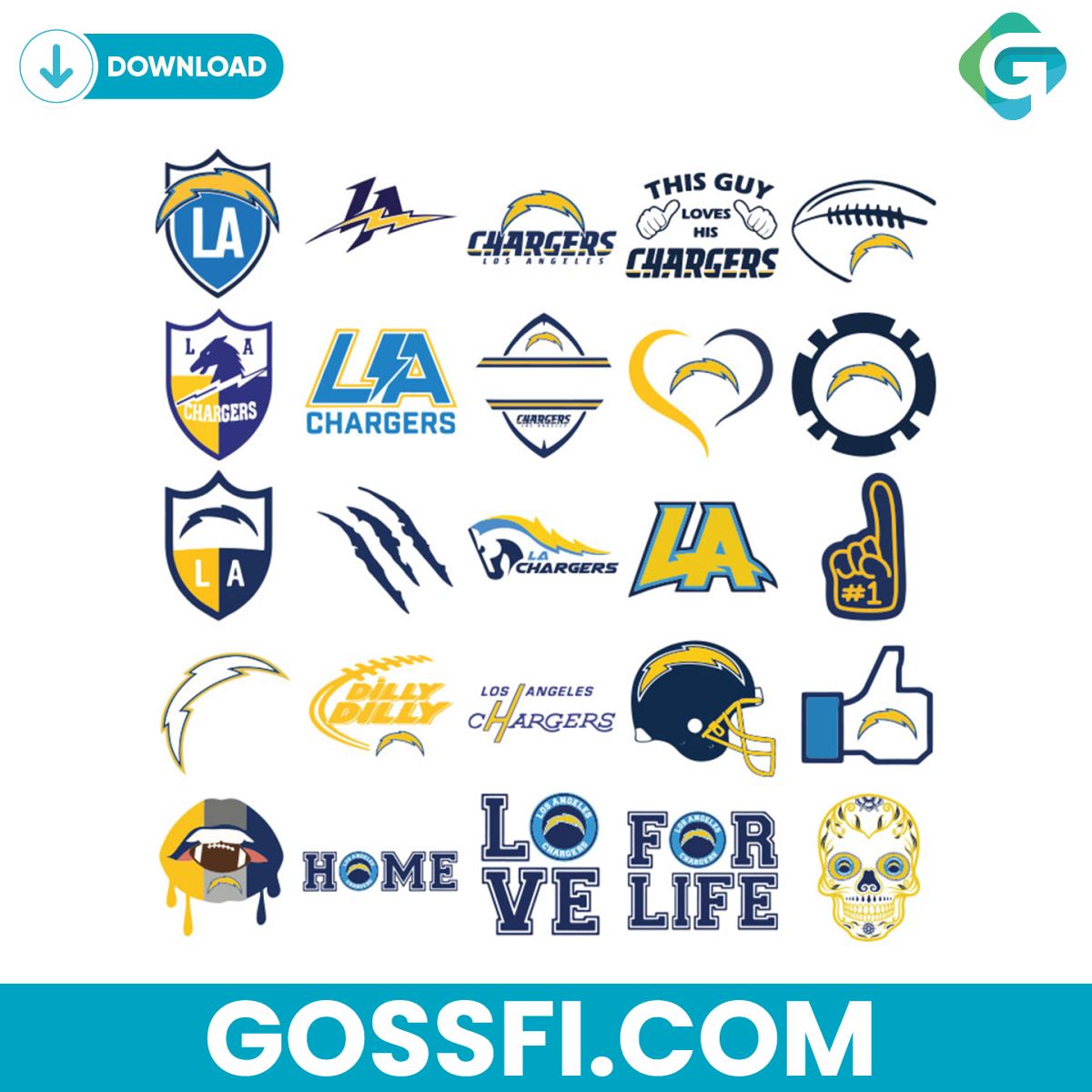 los-angeles-chargers-logo-bundle-svg