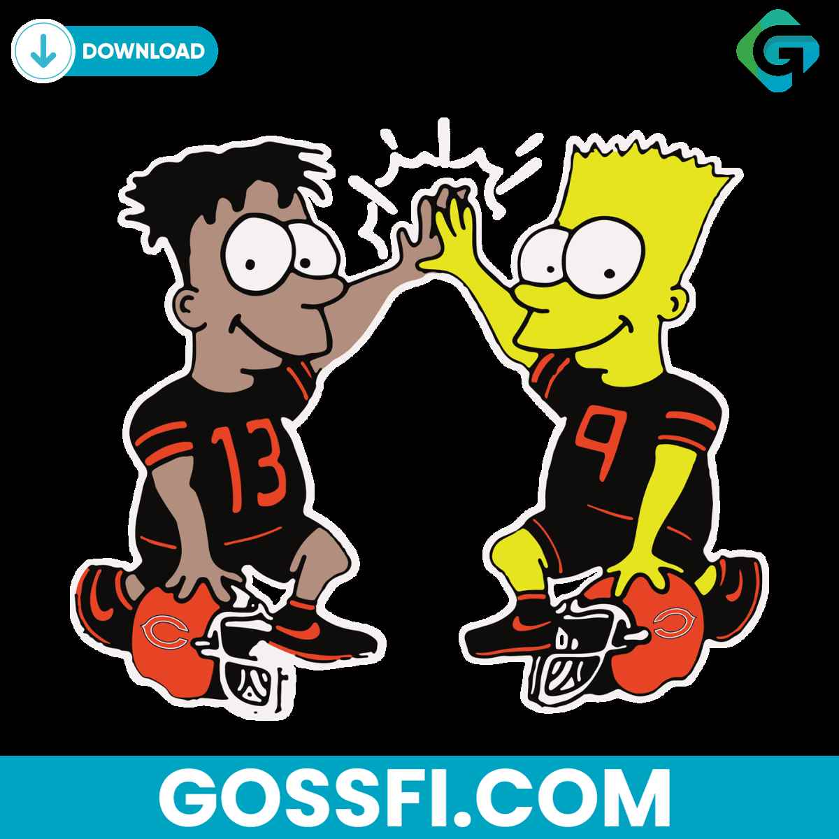 the-simpson-chicago-bears-svg-digital-download
