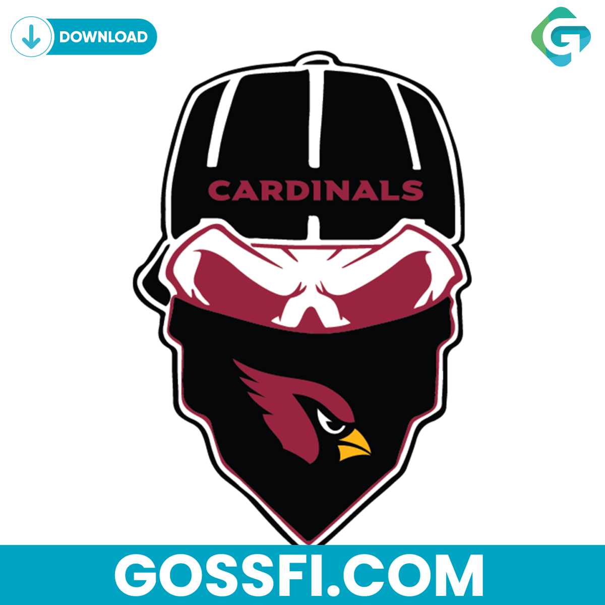 arizona-cardinals-ninja-face-svg-digital-download