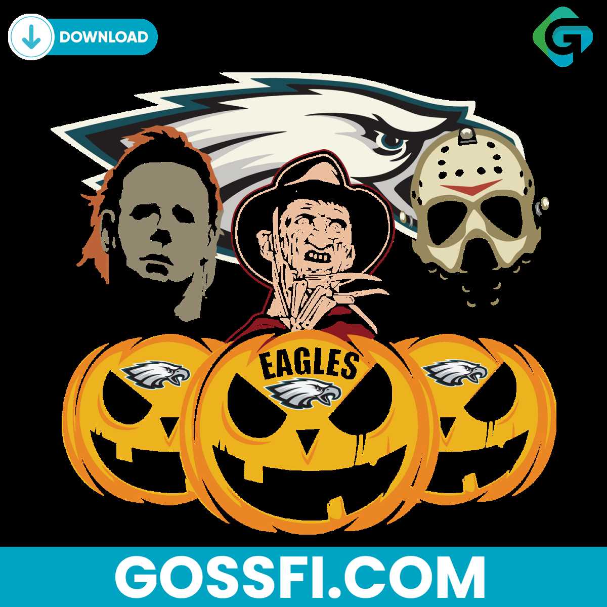 halloween-horror-movie-pumpkin-philadelphia-eagles-svg