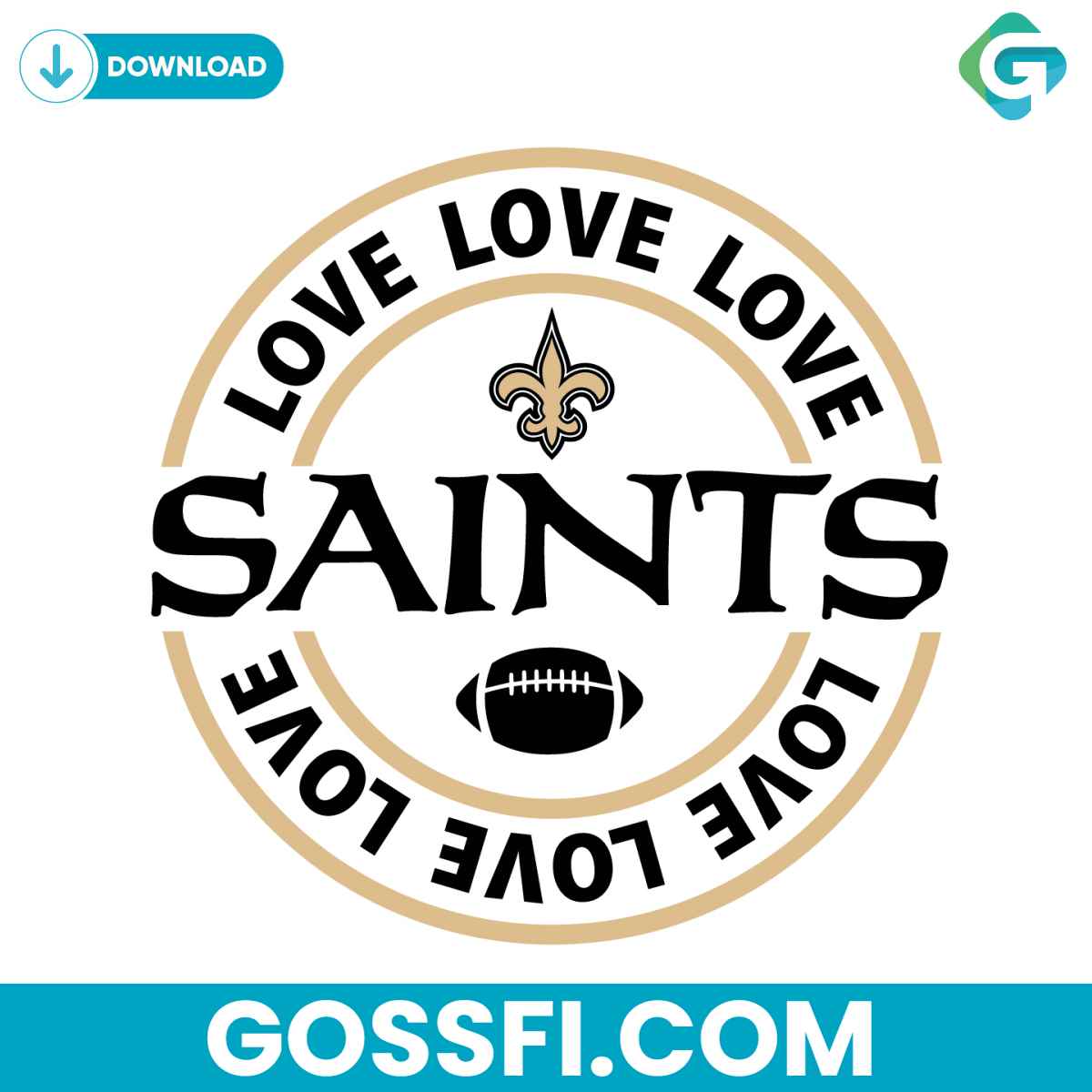 love-new-orleans-saints-svg-digital-download