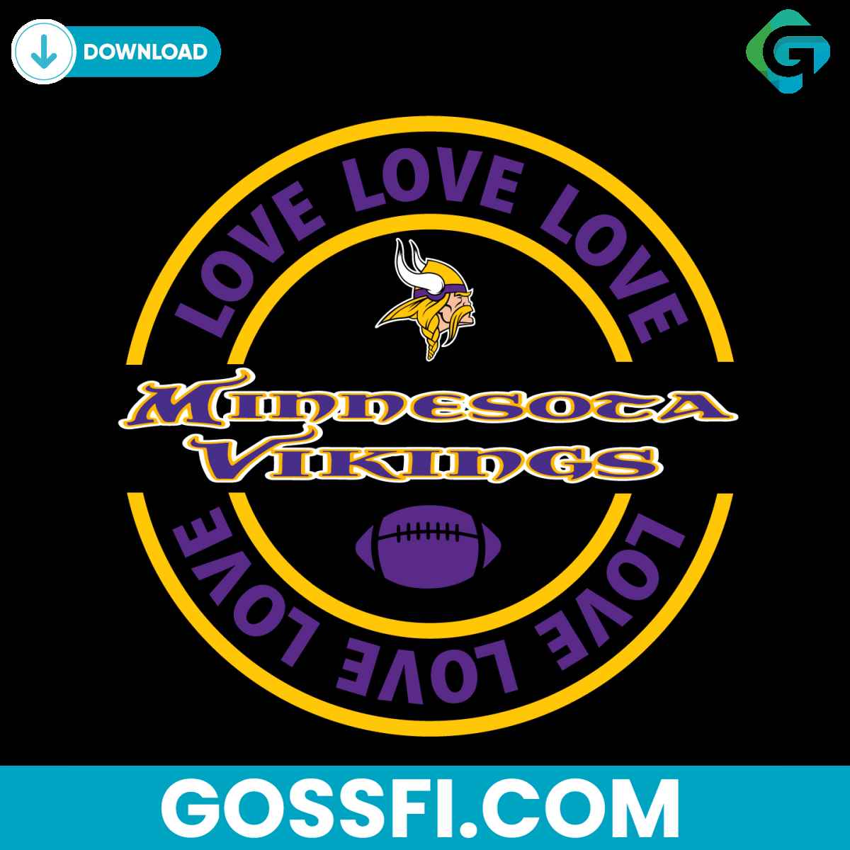 love-minnesota-vikings-svg-digital-download