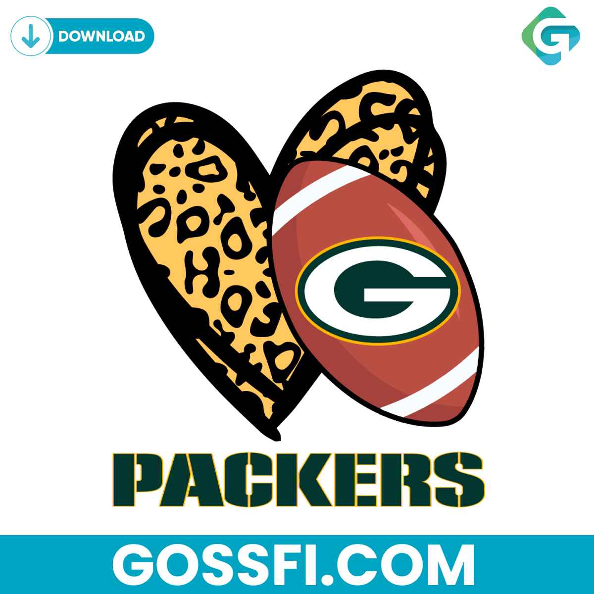 green-bay-packers-leopard-heart-svg