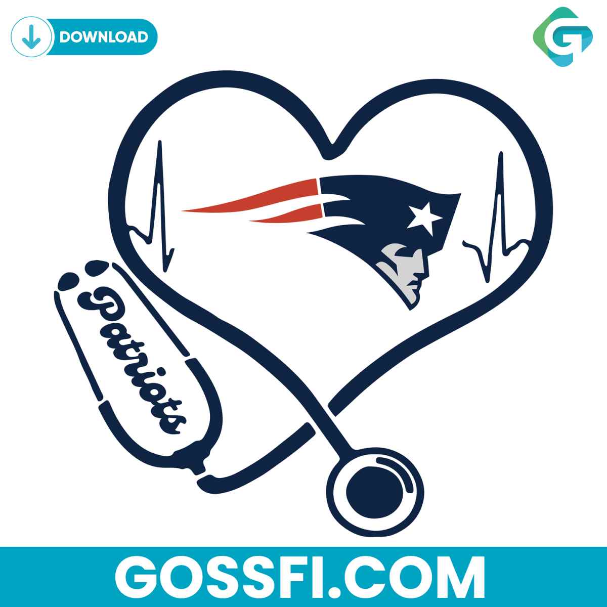 new-england-patriots-heart-stethoscope-svg