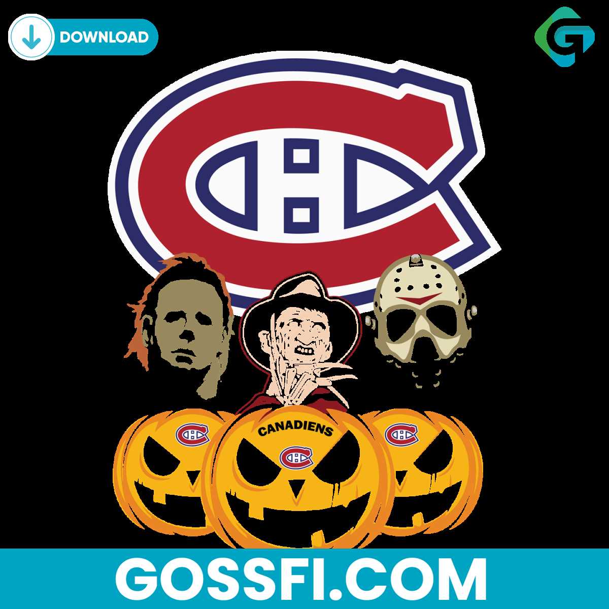 montreal-canadiens-halloween-horror-movie-pumpkin-svg