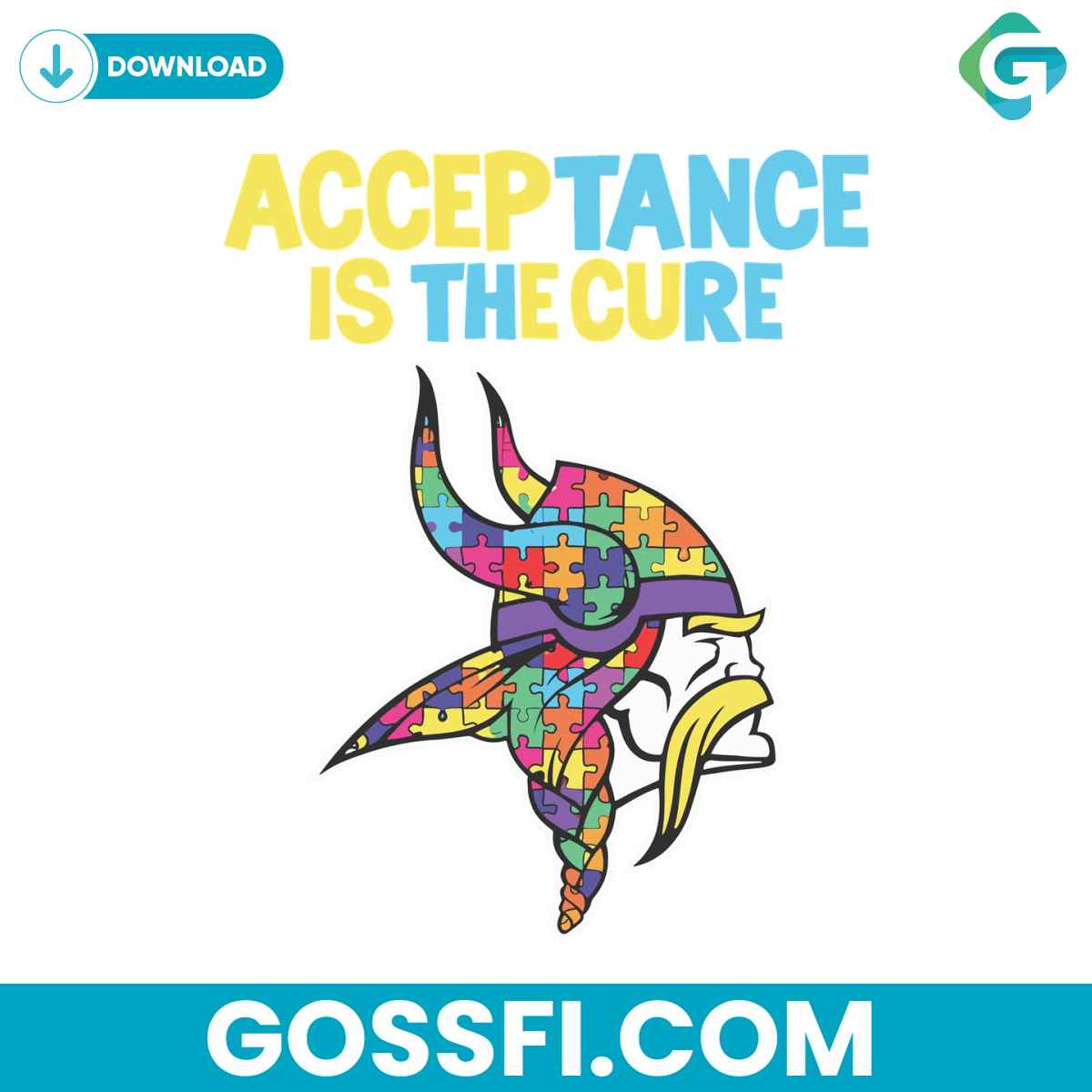 acceptance-is-the-cure-minnesota-vikings-autism-logo-svg