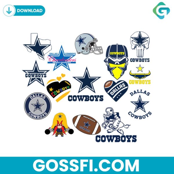 bundle-dallas-cowboys-football-team-svg