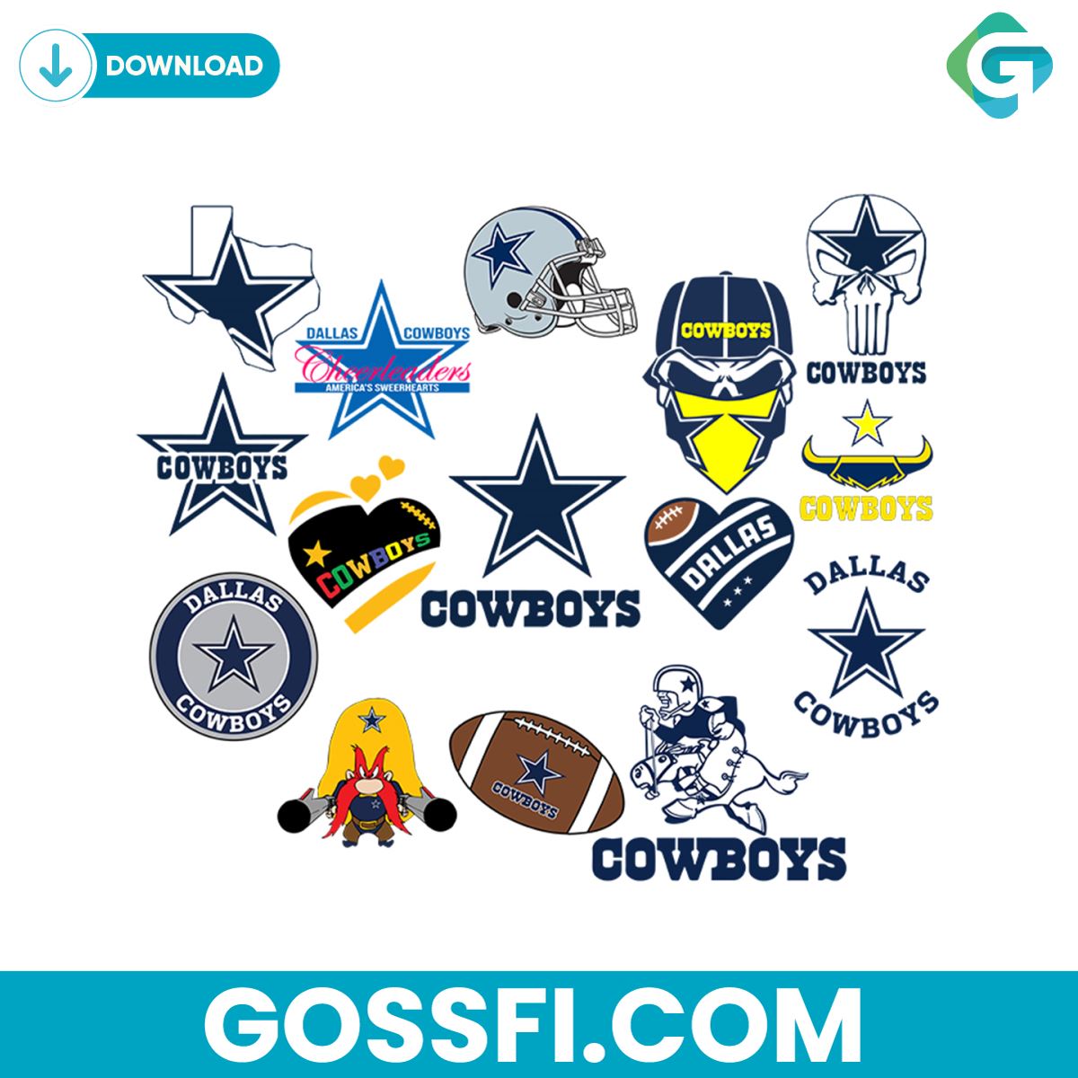 bundle-dallas-cowboys-football-team-svg