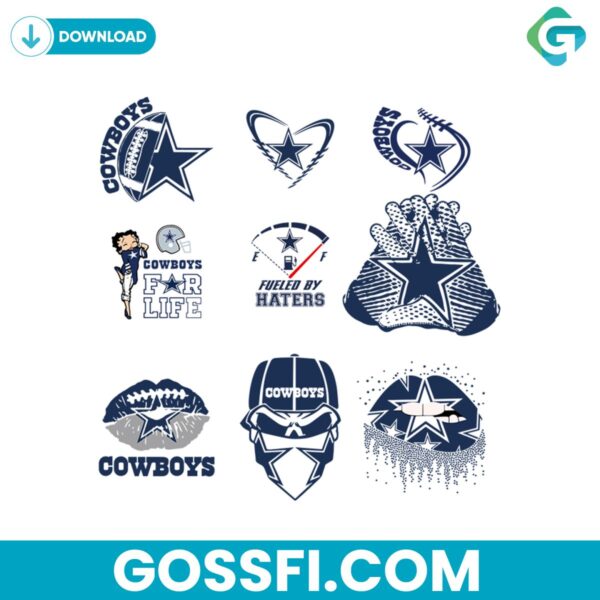 bundle-dallas-cowboys-football-team-svg