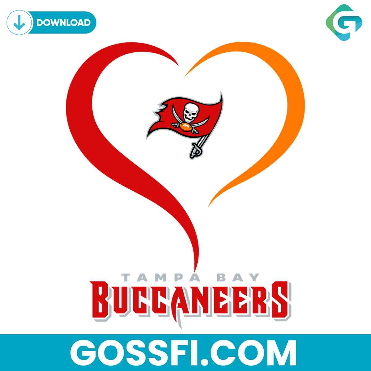 love-tampa-bay-buccaneers-svg-digital-download