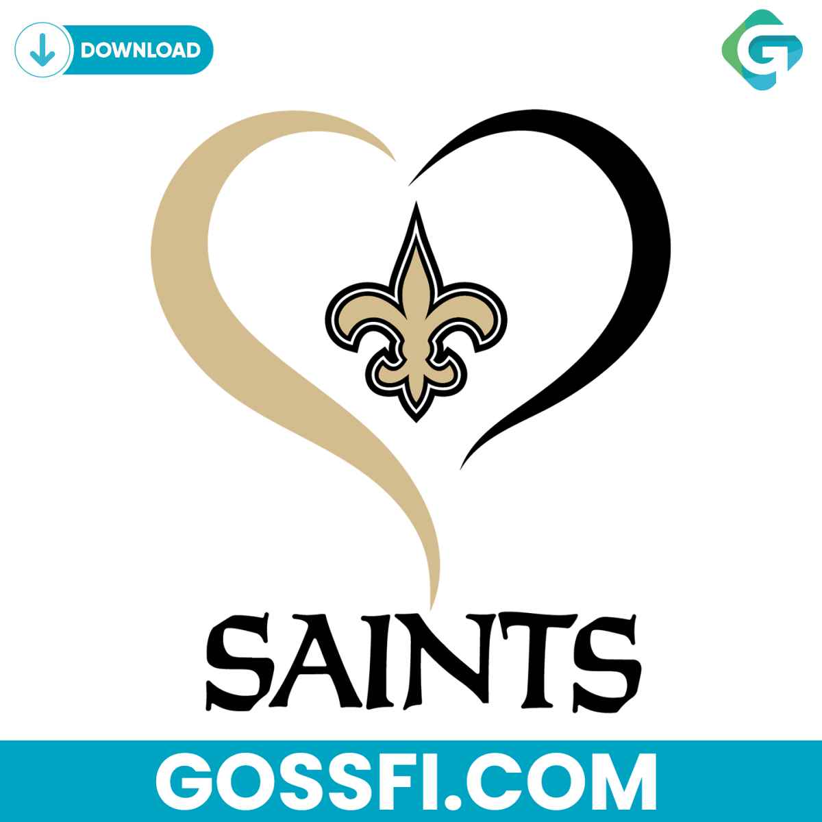 love-new-orleans-saints-svg-digital-download