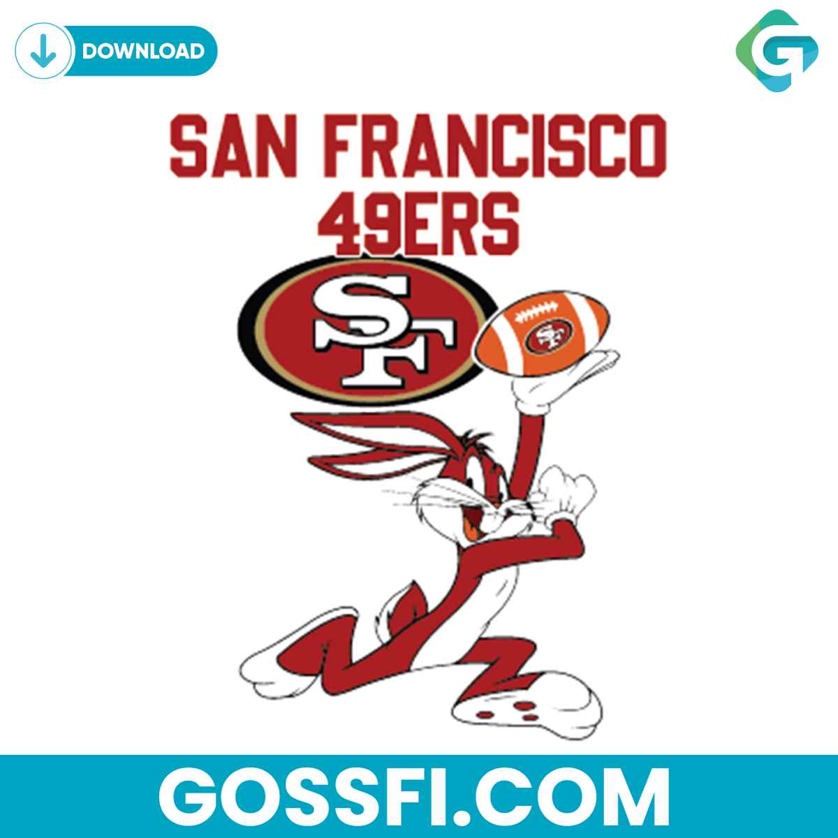 san-francisco-49ers-football-bunny-svg