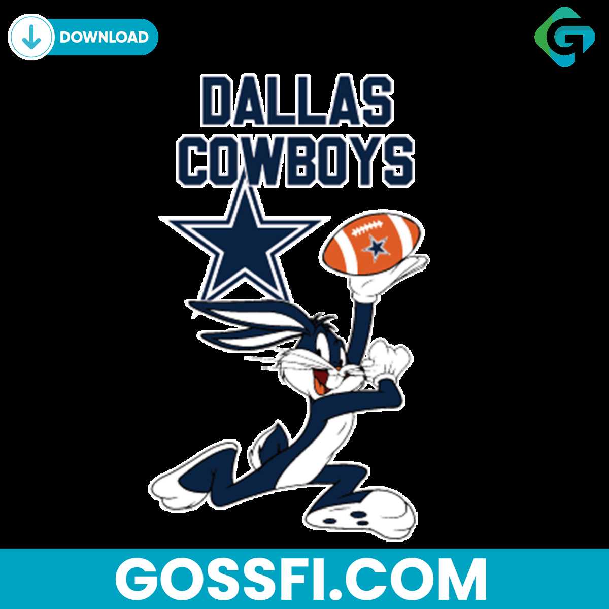 dallas-cowboys-football-bunny-svg-digital-download