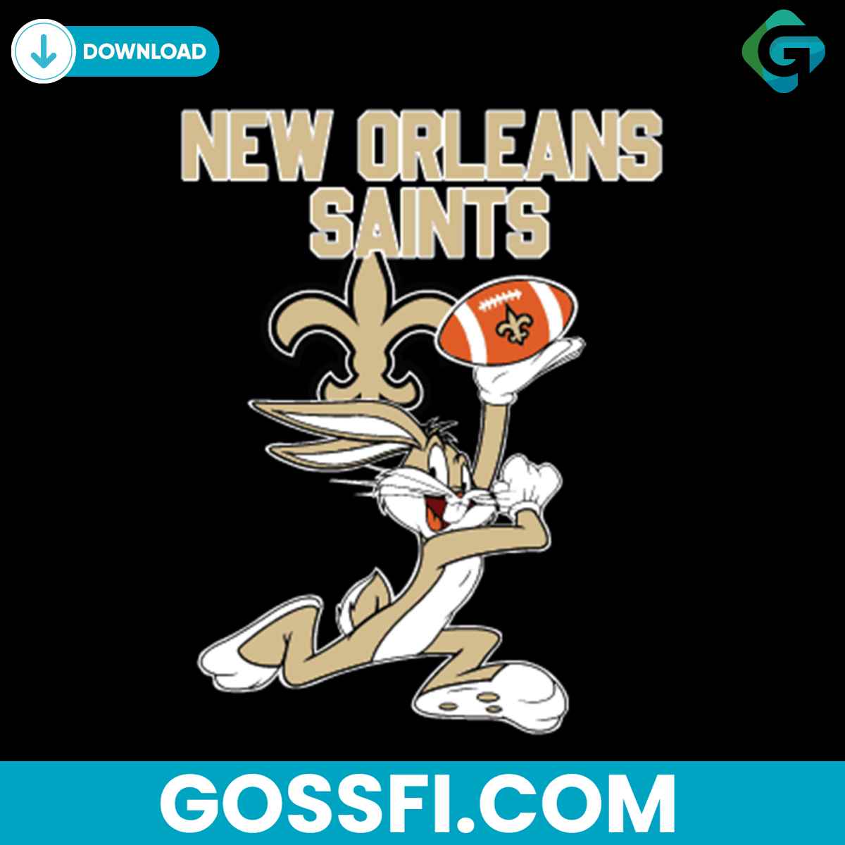 new-orleans-saints-football-bunny-svg