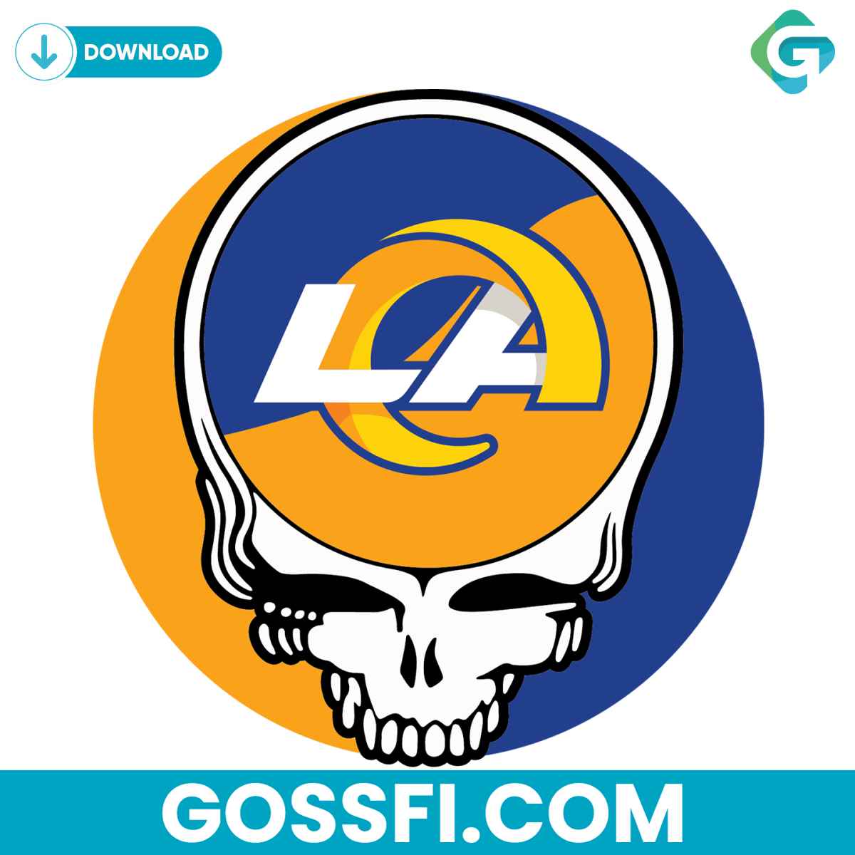 los-angeles-rams-skull-svg-digital-download