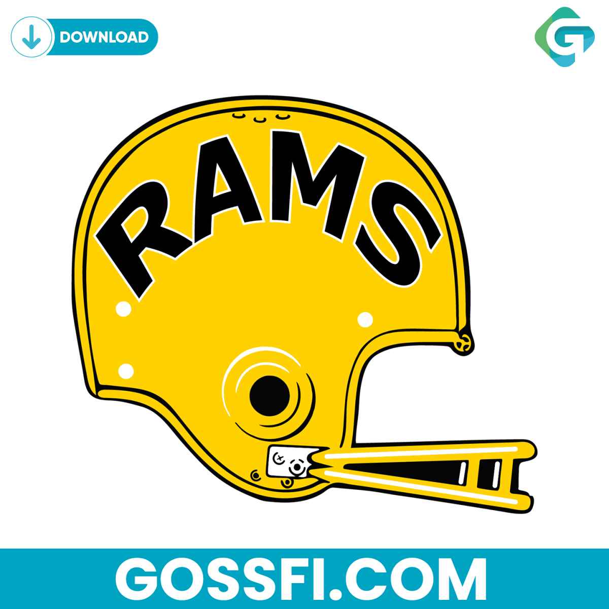 los-angeles-rams-football-helmet-svg