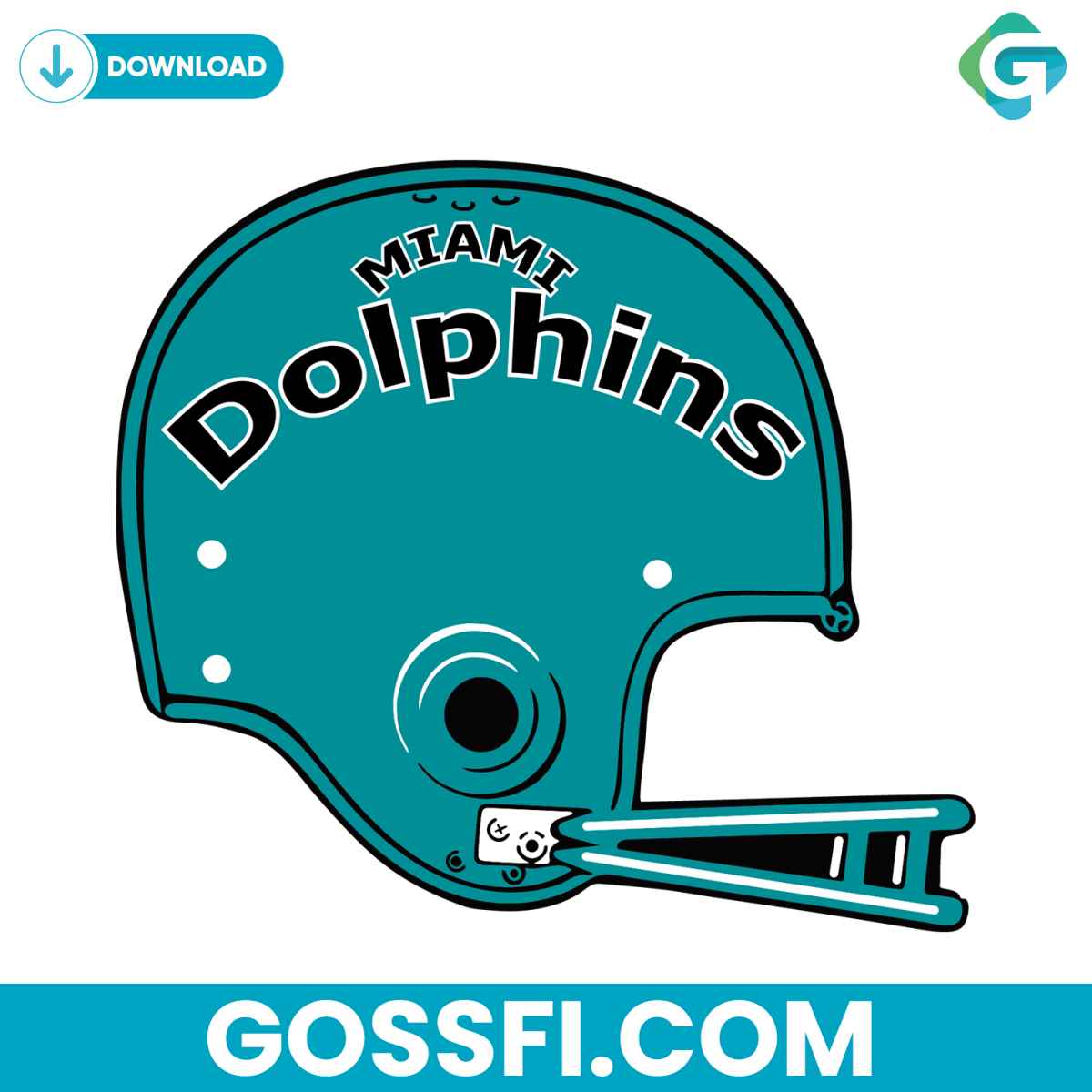 miami-dolphin-football-helmet-svg