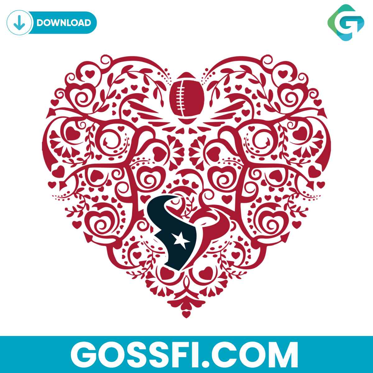 houston-texans-football-heart-svg