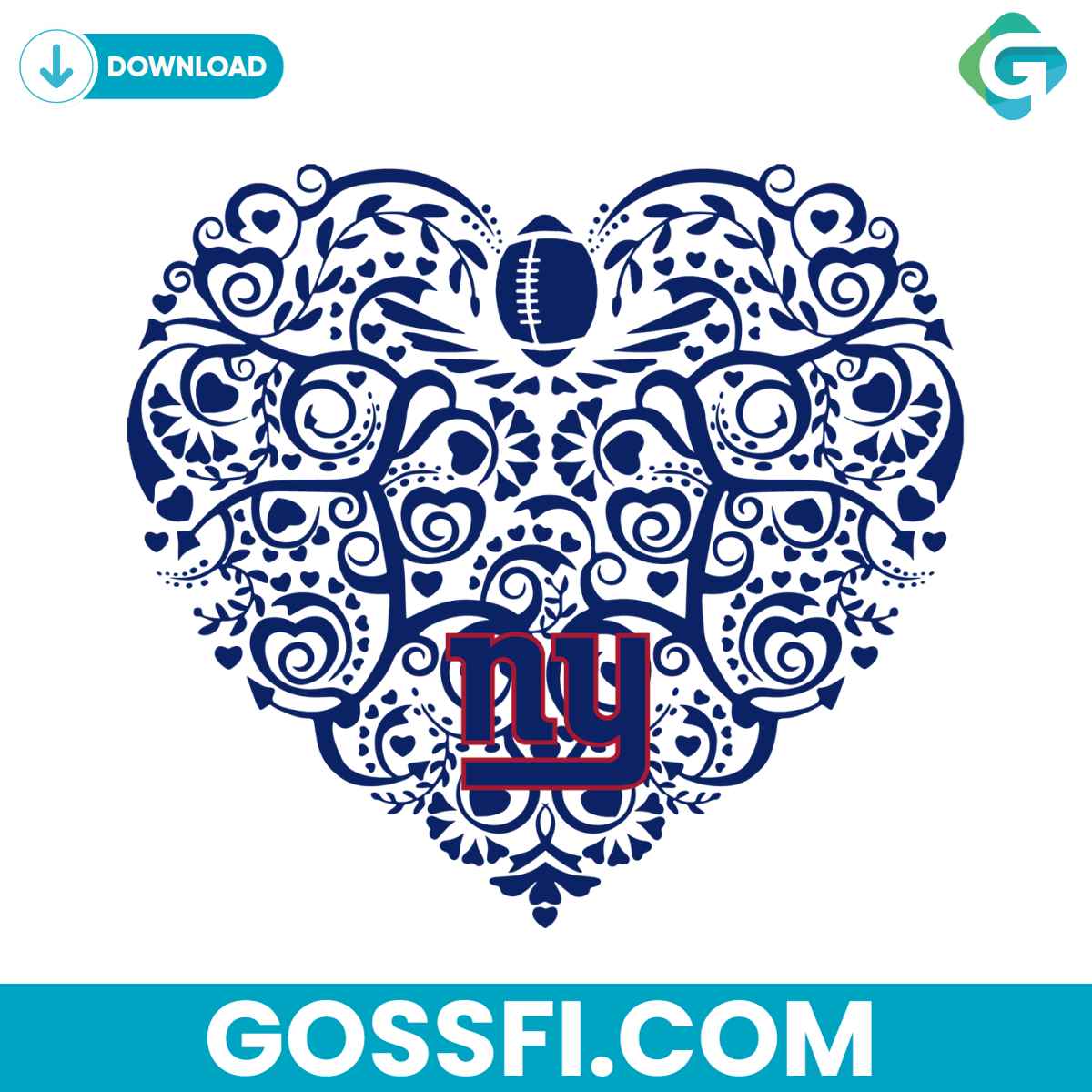 new-york-giants-football-heart-svg-digital-download