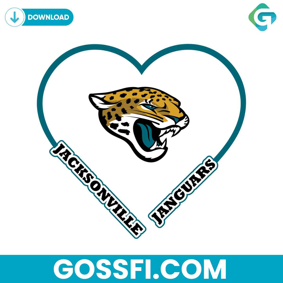jacksonville-jaguars-heart-svg-digital-download