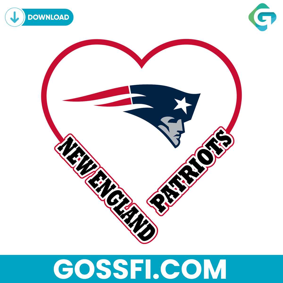 new-england-patriots-heart-svg-digital-download