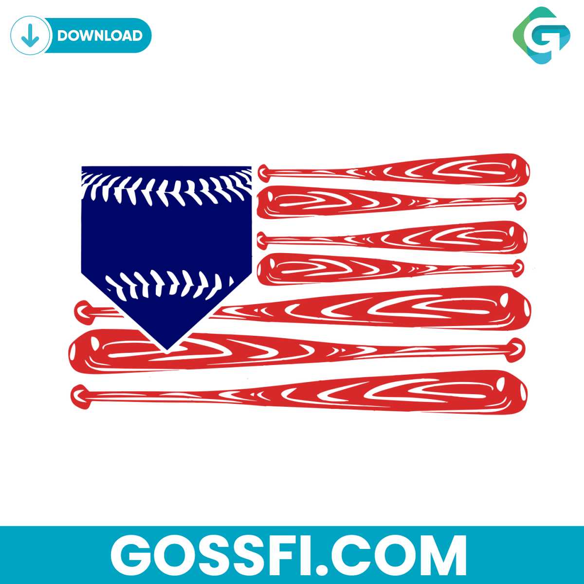 american-flag-baseball-svg-digital-download