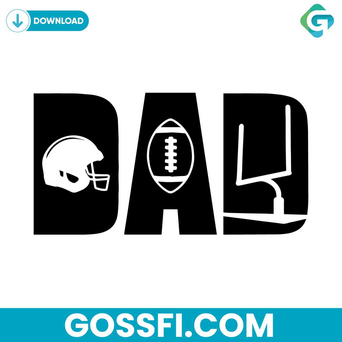 dad-football-helmet-goal-svg-digital-download