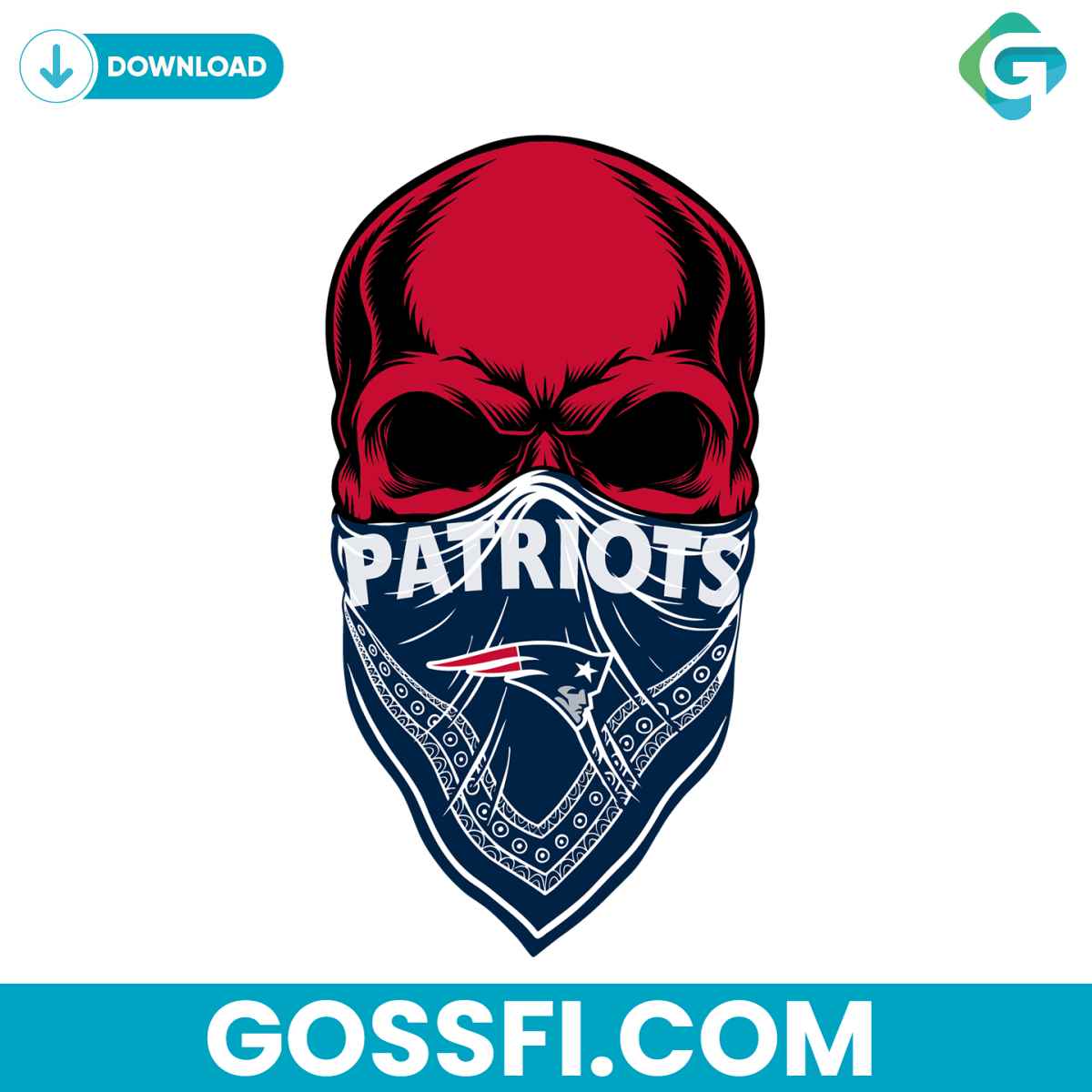 new-england-patriots-skull-svg-digital-download