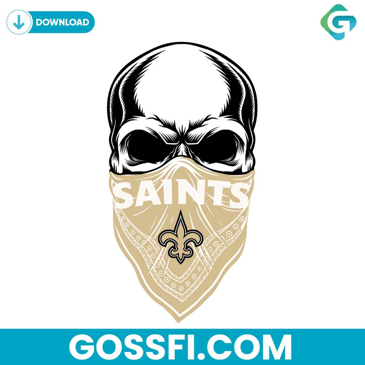 new-orleans-saints-skull-svg-digital-download