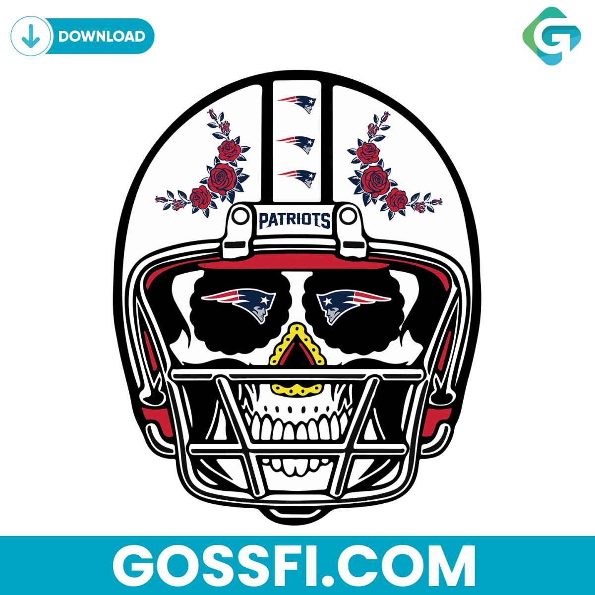 sugar-skull-patriots-helmet-svg-digital-download