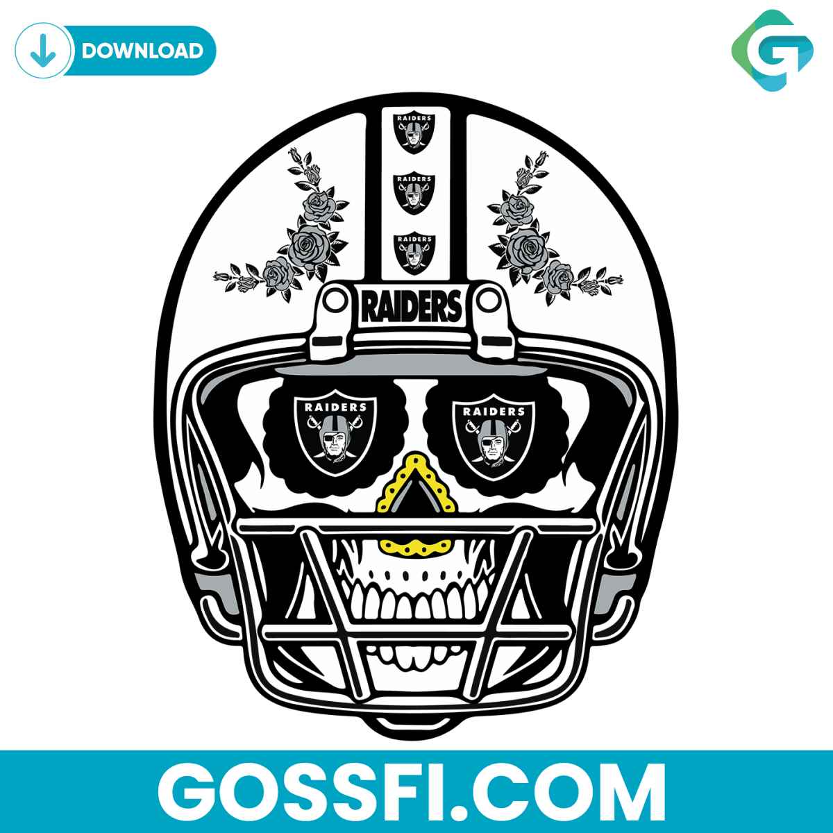 sugar-skull-raiders-helmet-svg-digital-download