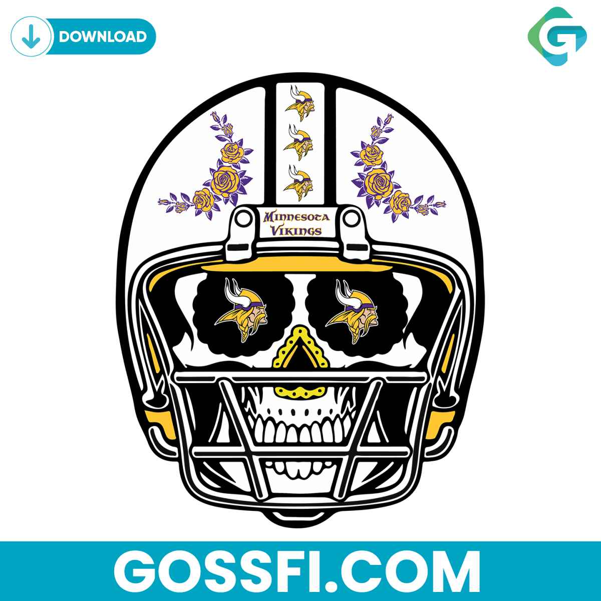 sugar-skull-vikings-helmet-svg-digital-download