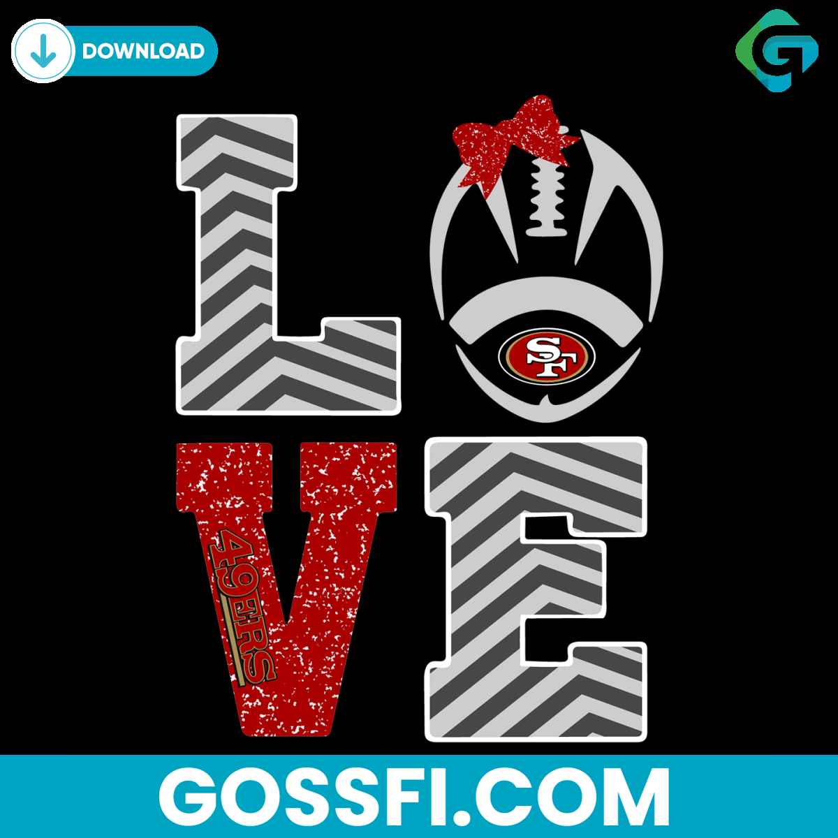 love-49ers-football-svg-digital-download