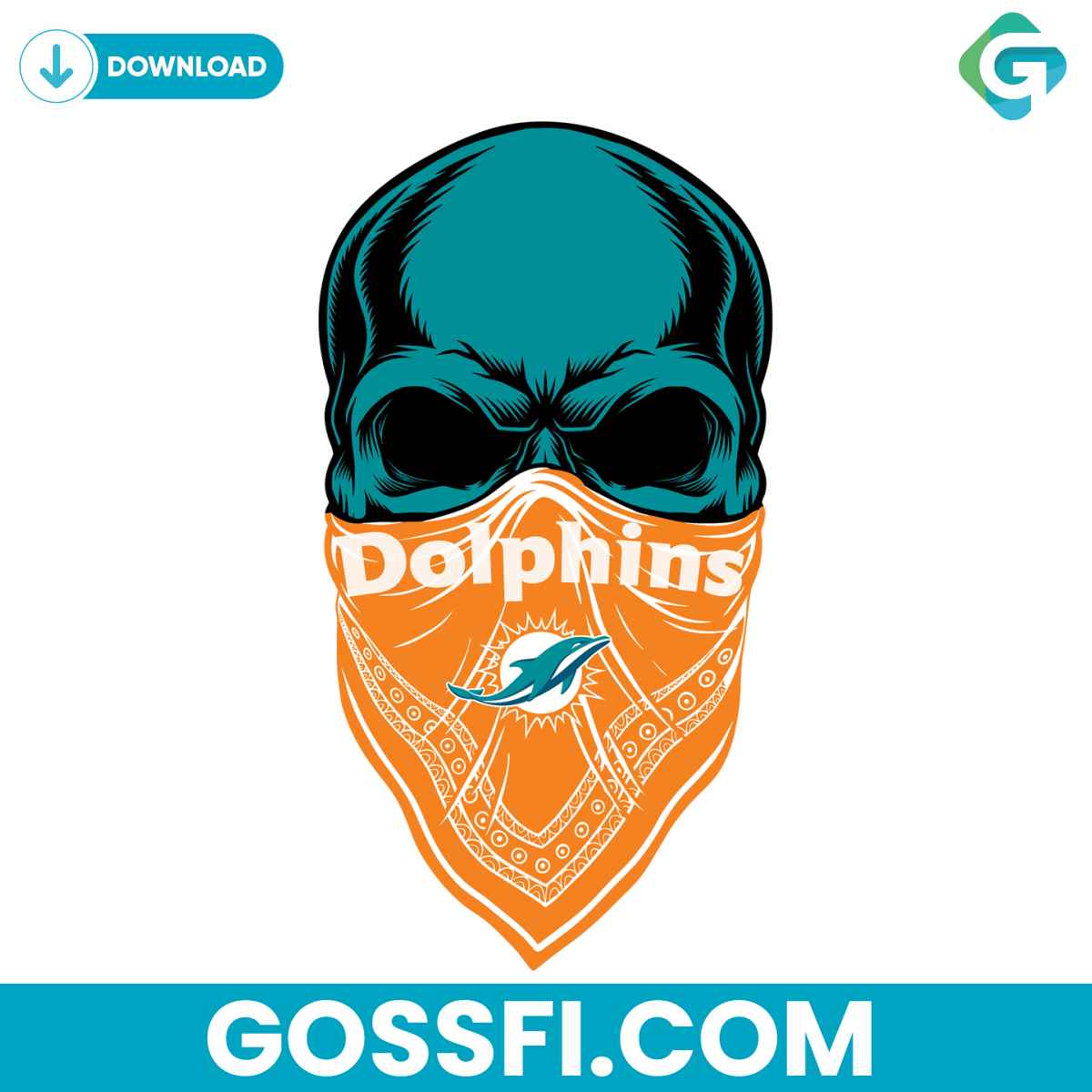 miami-dolphin-skull-svg-digital-download