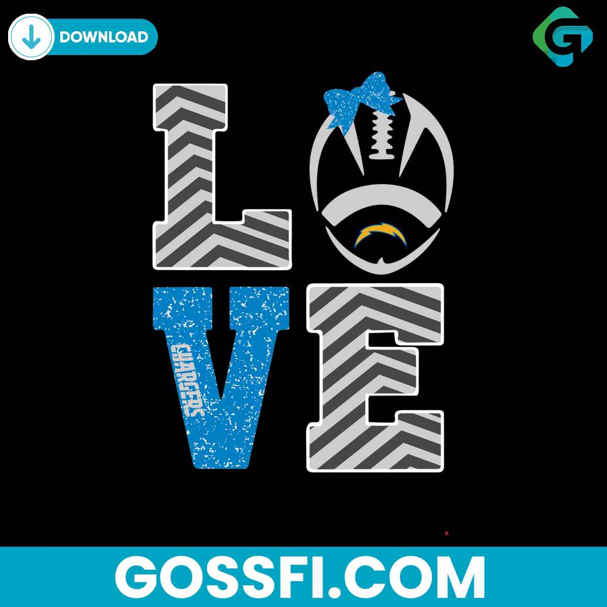 love-chargers-football-svg-digital-download