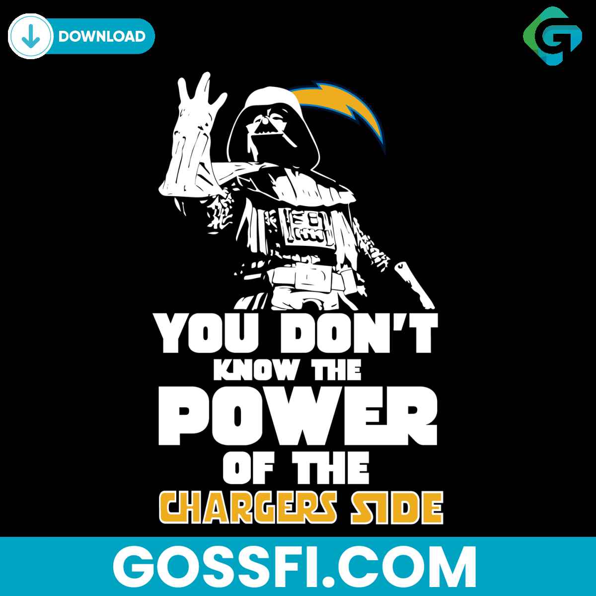 you-dont-know-the-power-of-the-chargers-side-svg