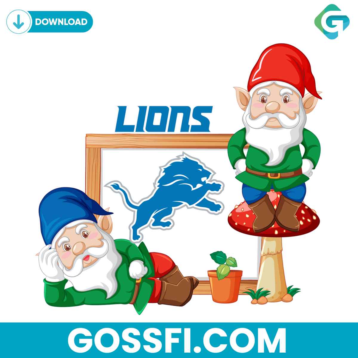 gnome-with-detroit-lions-svg-digital-download