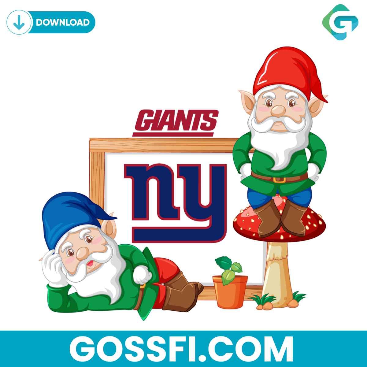 gnome-with-new-york-giants-svg-digital-download