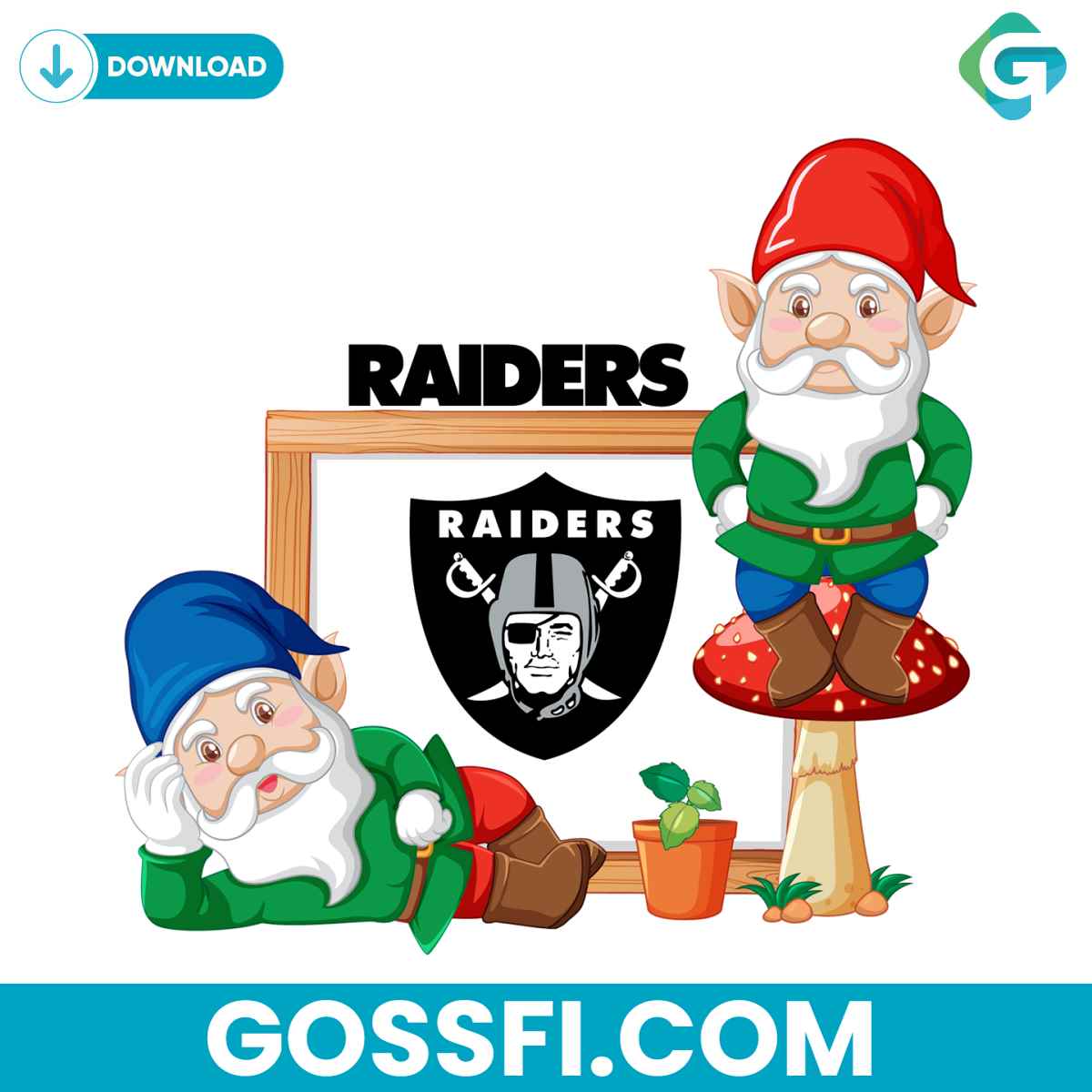 gnome-with-las-vegas-raiders-svg