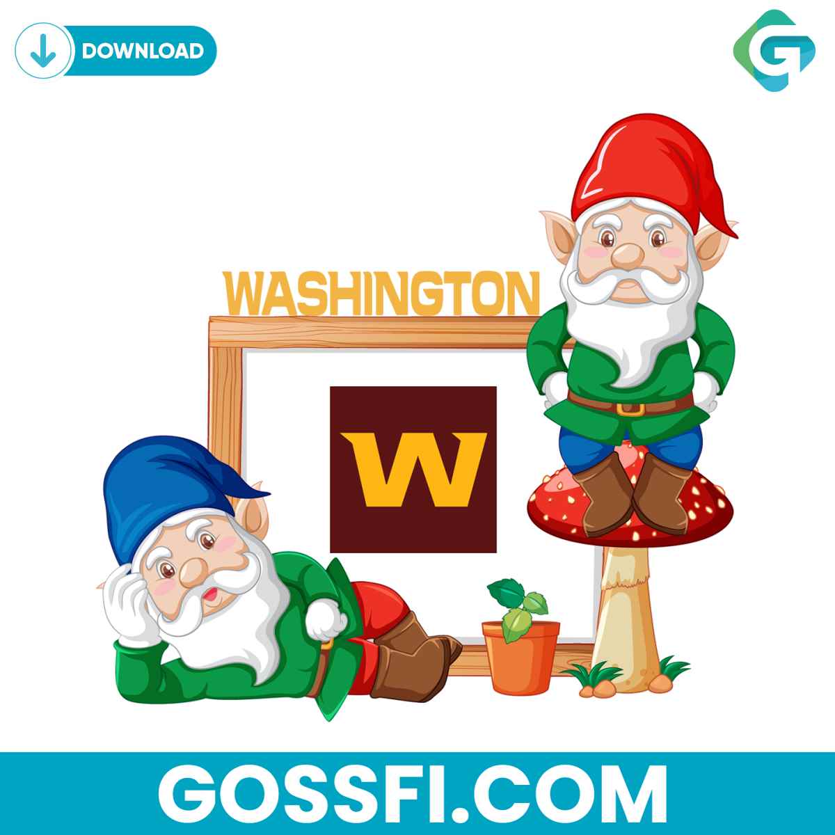 gnome-with-washington-football-team-svg