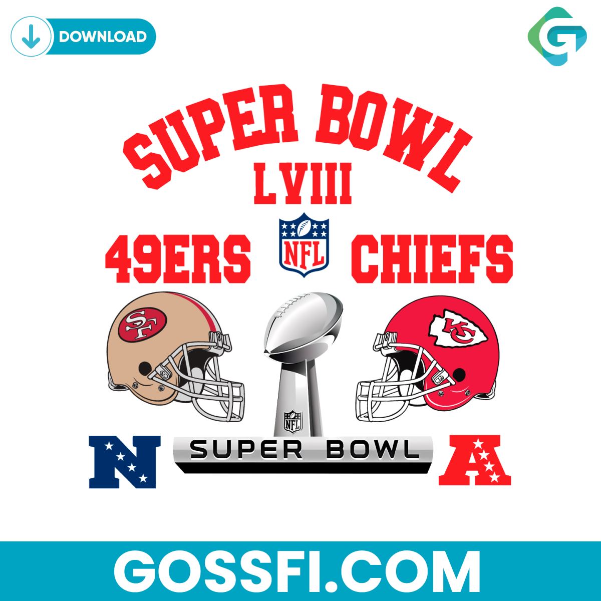 super-bowl-lviii-helmet-49ers-vs-chiefs-football-png
