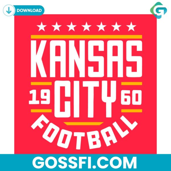 kansas-city-football-1960-stars-svg-cricut-digital-download