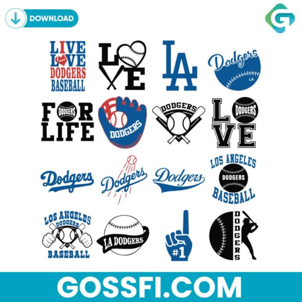 los-angeles-dogers-bundle-svg