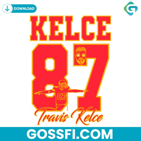 travis-kelce-87-chiefs-football-player-kansas-city-svg