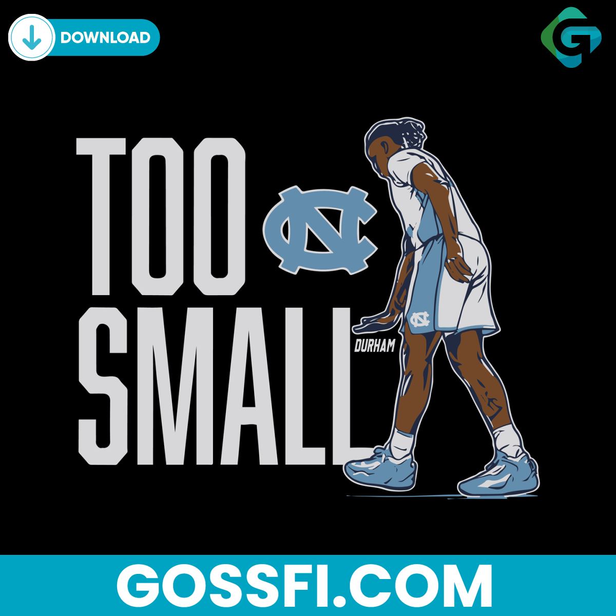 unc-basketball-armando-bacot-too-small-svg-digital-download