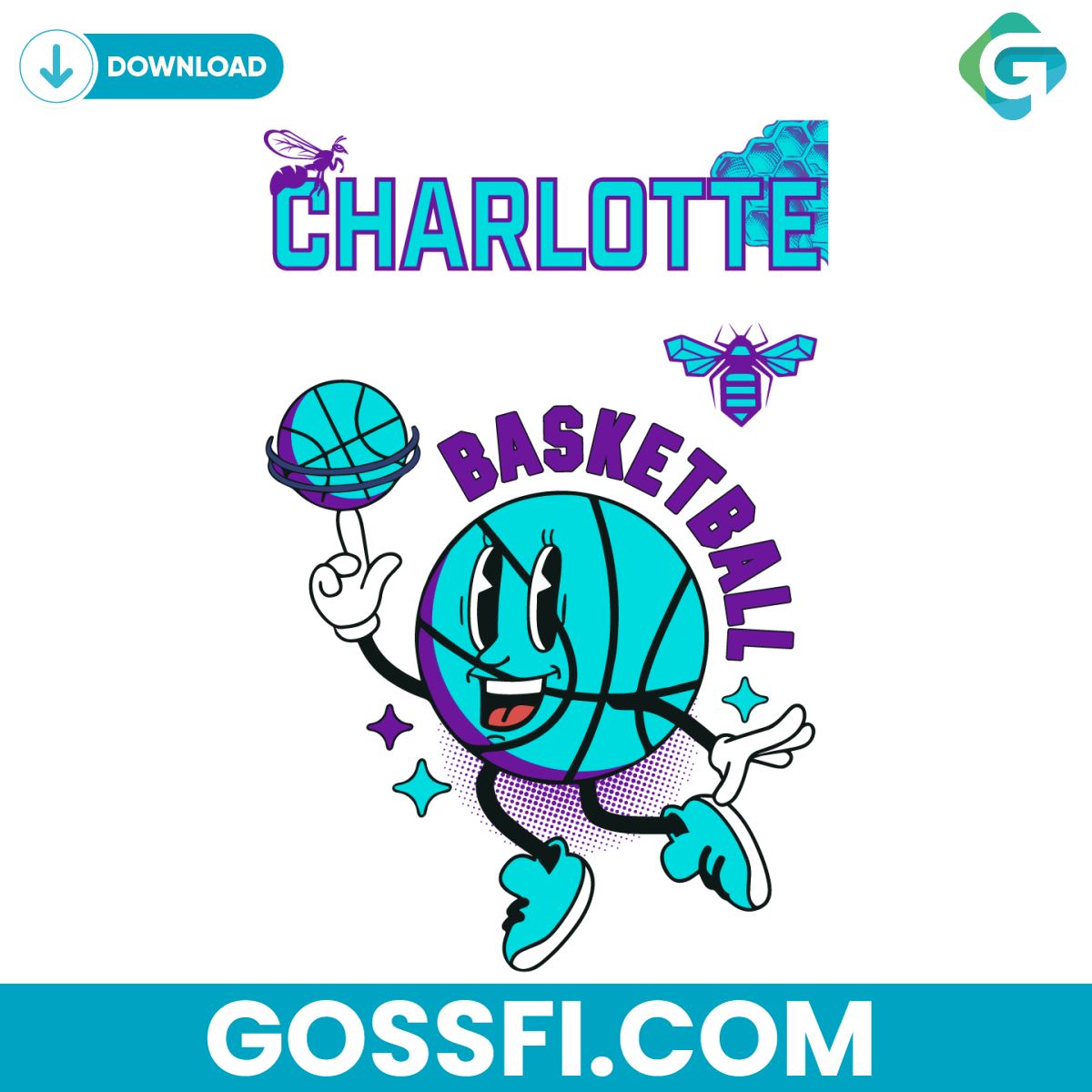 vintage-charlotte-hornets-basketball-svg-digital-download