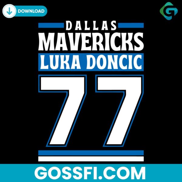 dallas-mavericks-luka-doncic-77-basketball-svg-digital-download