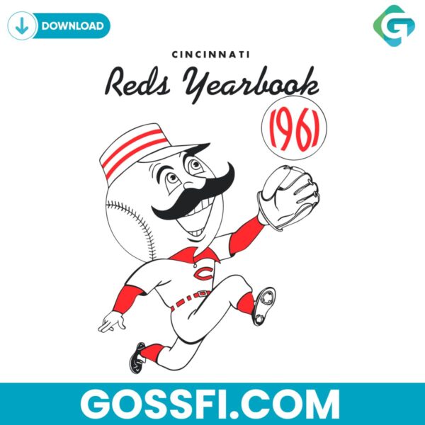 cincinnati-reds-1961-baseball-yearbook-svg-digital-download