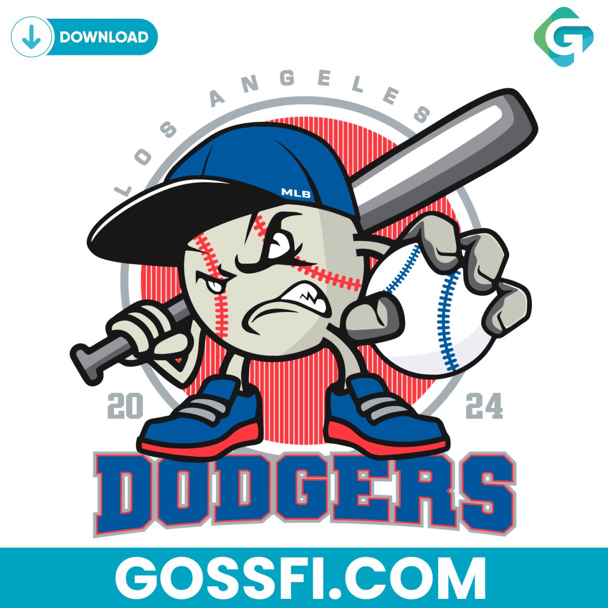 Los Angeles Baseball 2024 Season Dodgers Svg Digital Download