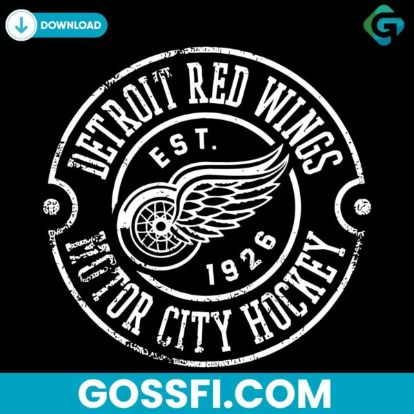 circle-detroit-red-wings-motor-city-hockey-svg-digital-download
